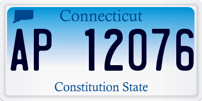 CT license plate AP12076