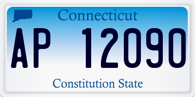 CT license plate AP12090