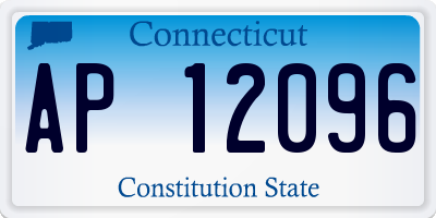 CT license plate AP12096
