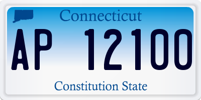 CT license plate AP12100