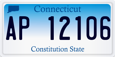 CT license plate AP12106