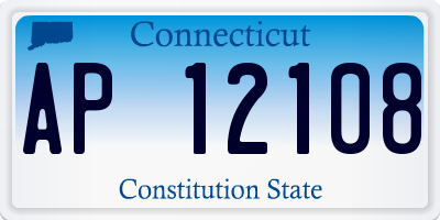CT license plate AP12108