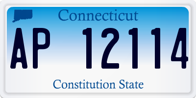 CT license plate AP12114