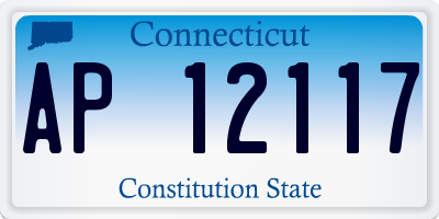 CT license plate AP12117