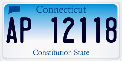 CT license plate AP12118