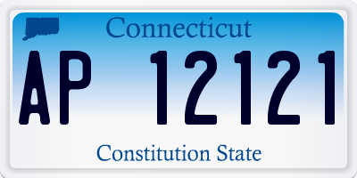 CT license plate AP12121