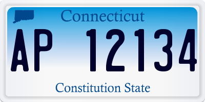 CT license plate AP12134