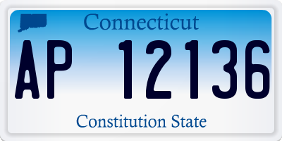 CT license plate AP12136