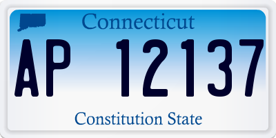 CT license plate AP12137