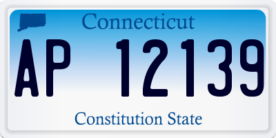 CT license plate AP12139