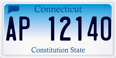 CT license plate AP12140
