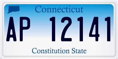 CT license plate AP12141