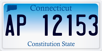 CT license plate AP12153