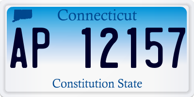 CT license plate AP12157