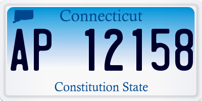 CT license plate AP12158