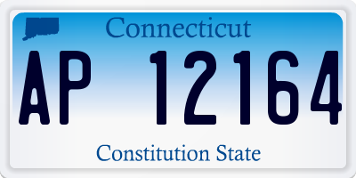 CT license plate AP12164