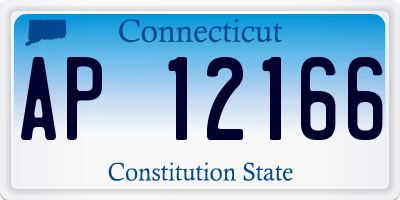 CT license plate AP12166