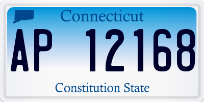 CT license plate AP12168