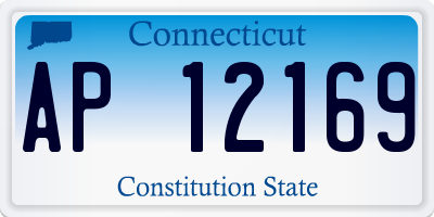 CT license plate AP12169