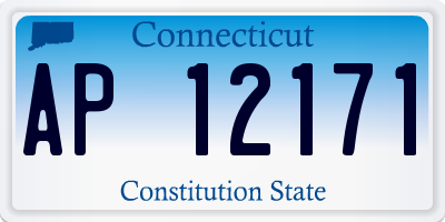 CT license plate AP12171