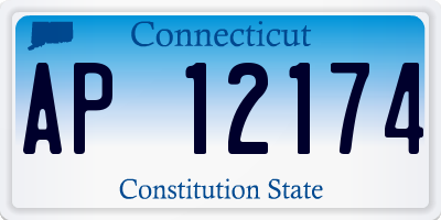 CT license plate AP12174