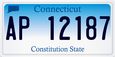 CT license plate AP12187