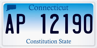 CT license plate AP12190