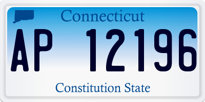 CT license plate AP12196