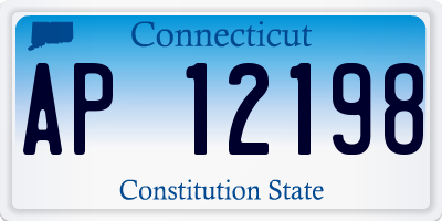 CT license plate AP12198