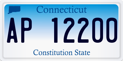CT license plate AP12200