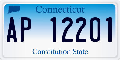CT license plate AP12201