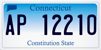 CT license plate AP12210