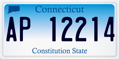 CT license plate AP12214