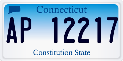 CT license plate AP12217