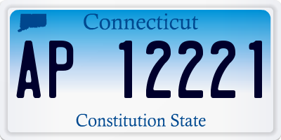 CT license plate AP12221