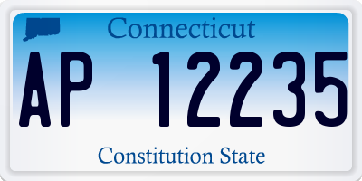 CT license plate AP12235