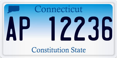 CT license plate AP12236