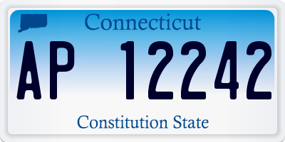 CT license plate AP12242