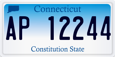 CT license plate AP12244