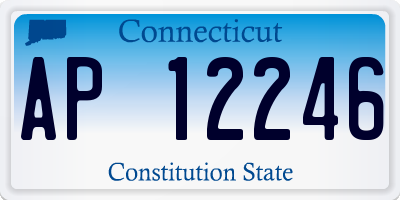 CT license plate AP12246