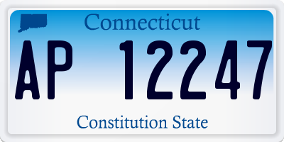 CT license plate AP12247
