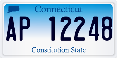 CT license plate AP12248