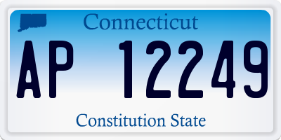 CT license plate AP12249