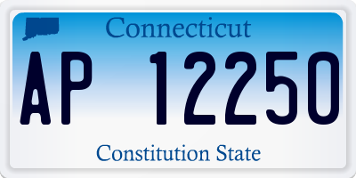 CT license plate AP12250