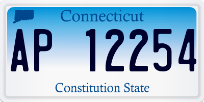 CT license plate AP12254