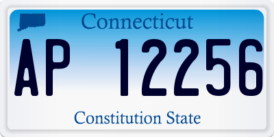 CT license plate AP12256