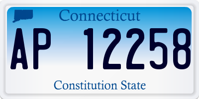 CT license plate AP12258