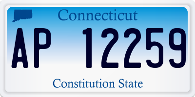 CT license plate AP12259