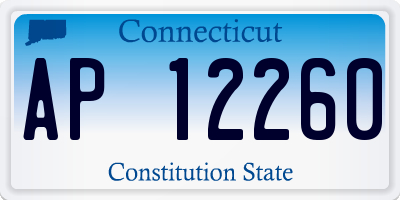 CT license plate AP12260