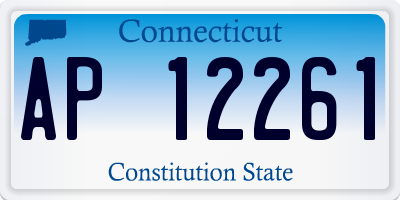 CT license plate AP12261